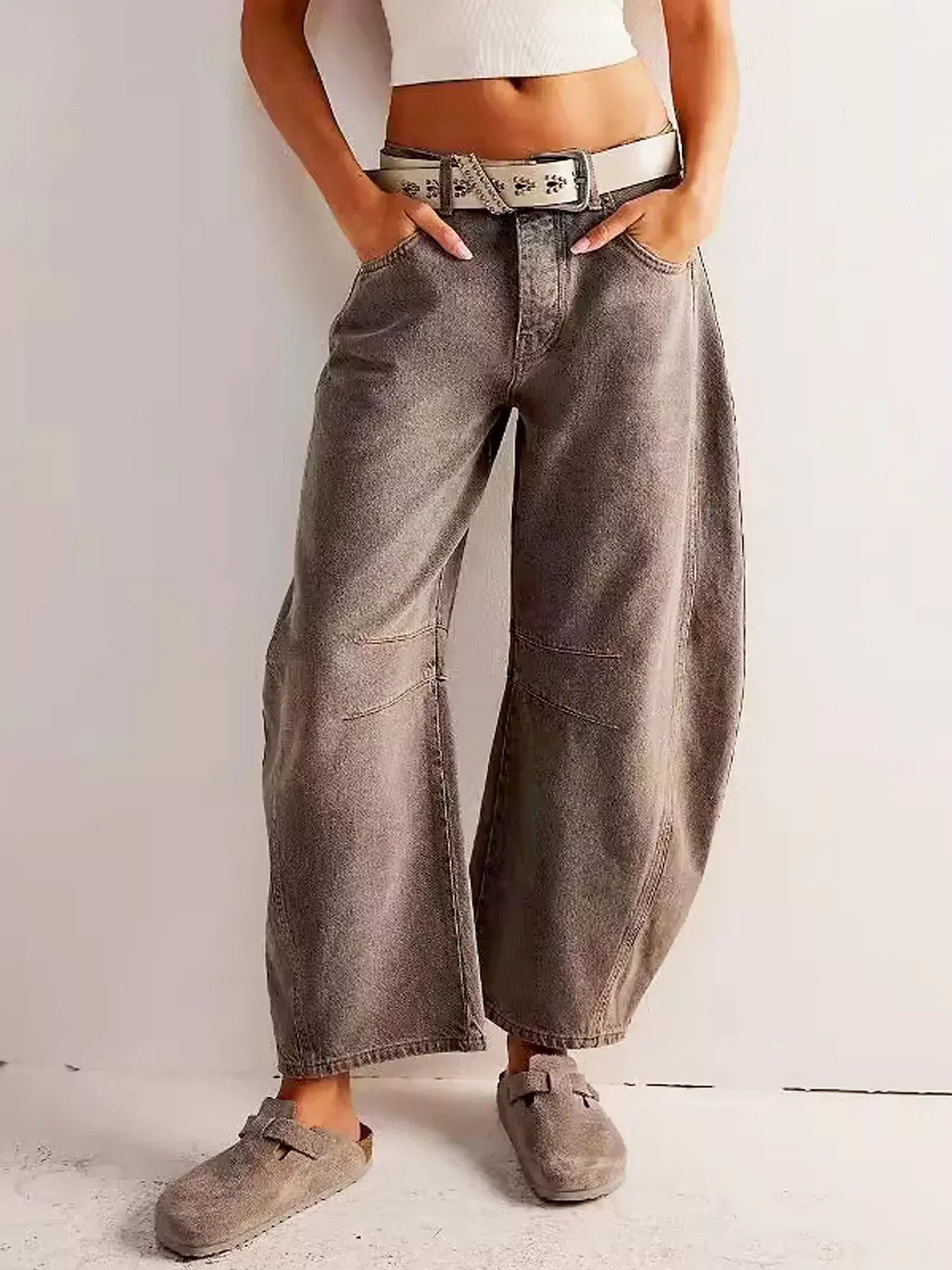 Gabriela | Jeans estampados para mujeres con pierna ancha