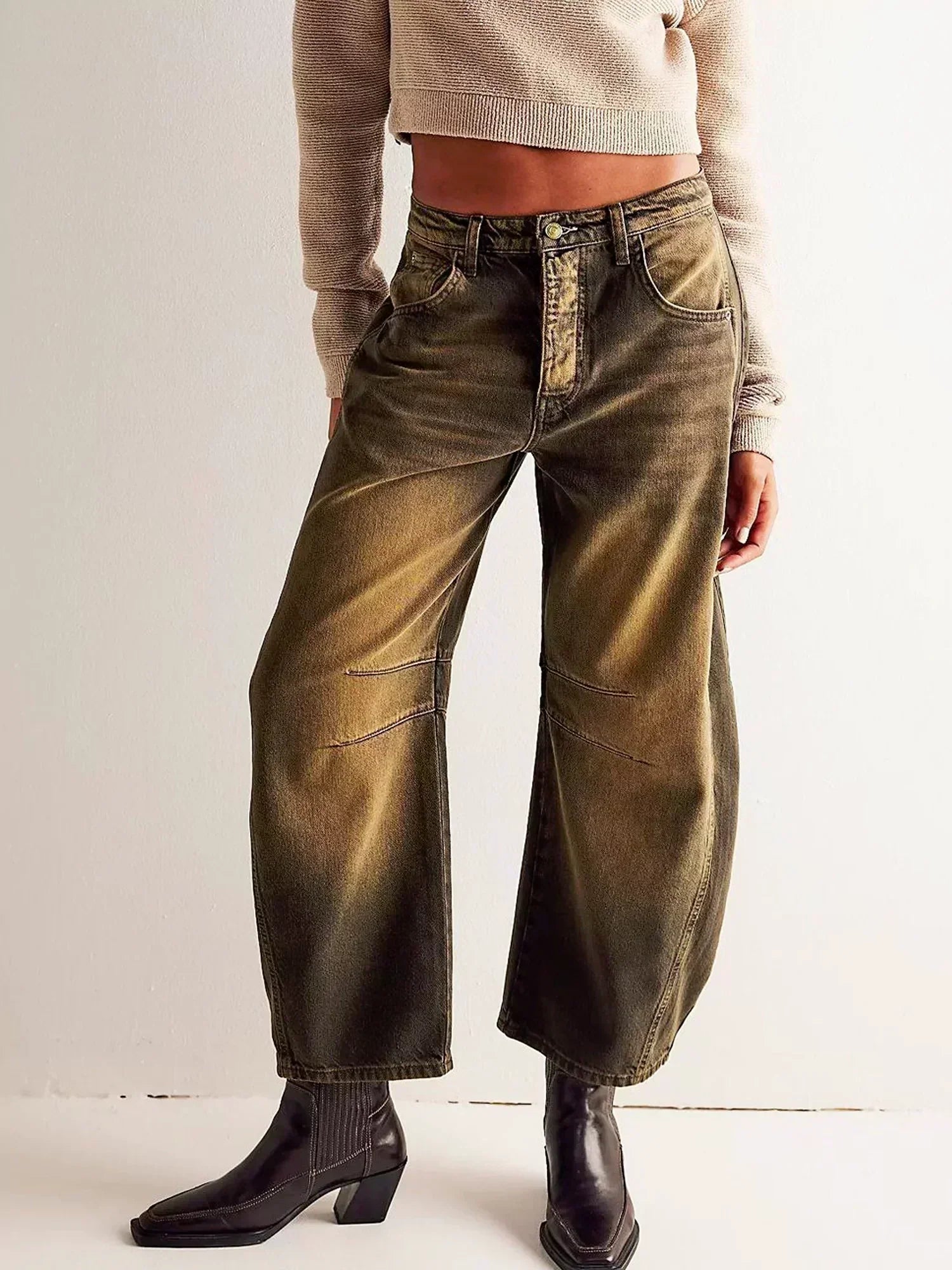 Gabriela | Jeans estampados para mujeres con pierna ancha