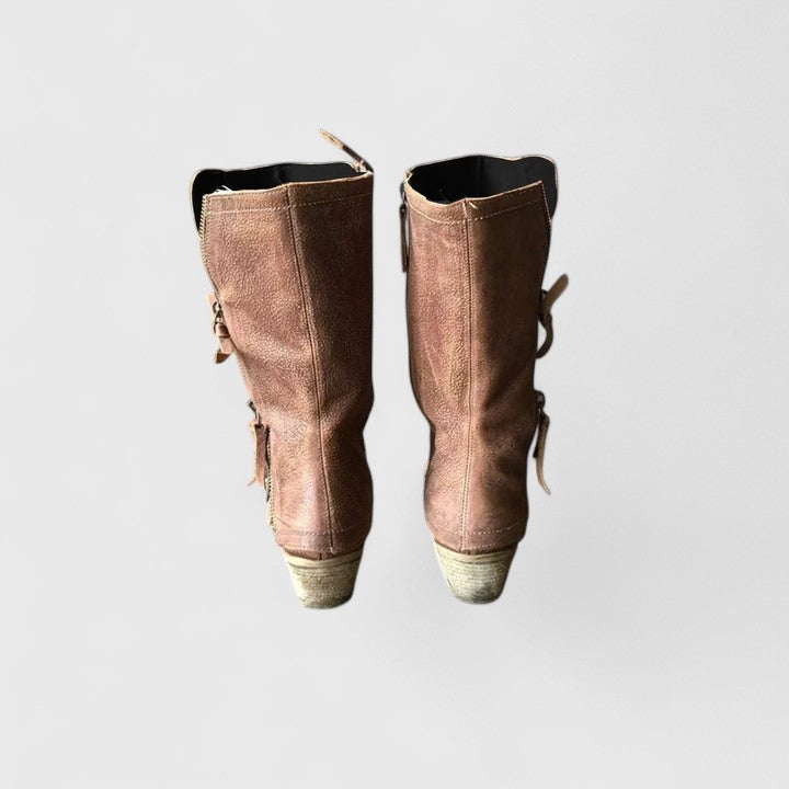 Women's Orthopaedic Mid-Calf Boots with Side Zipper for All-Day Comfort