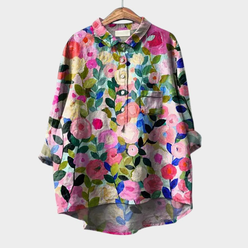 Lovina – Premium Blouse with Lace Details