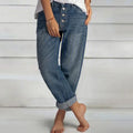 Sandra | Pantalones Vaqueros Amplios para Dama con Botonera