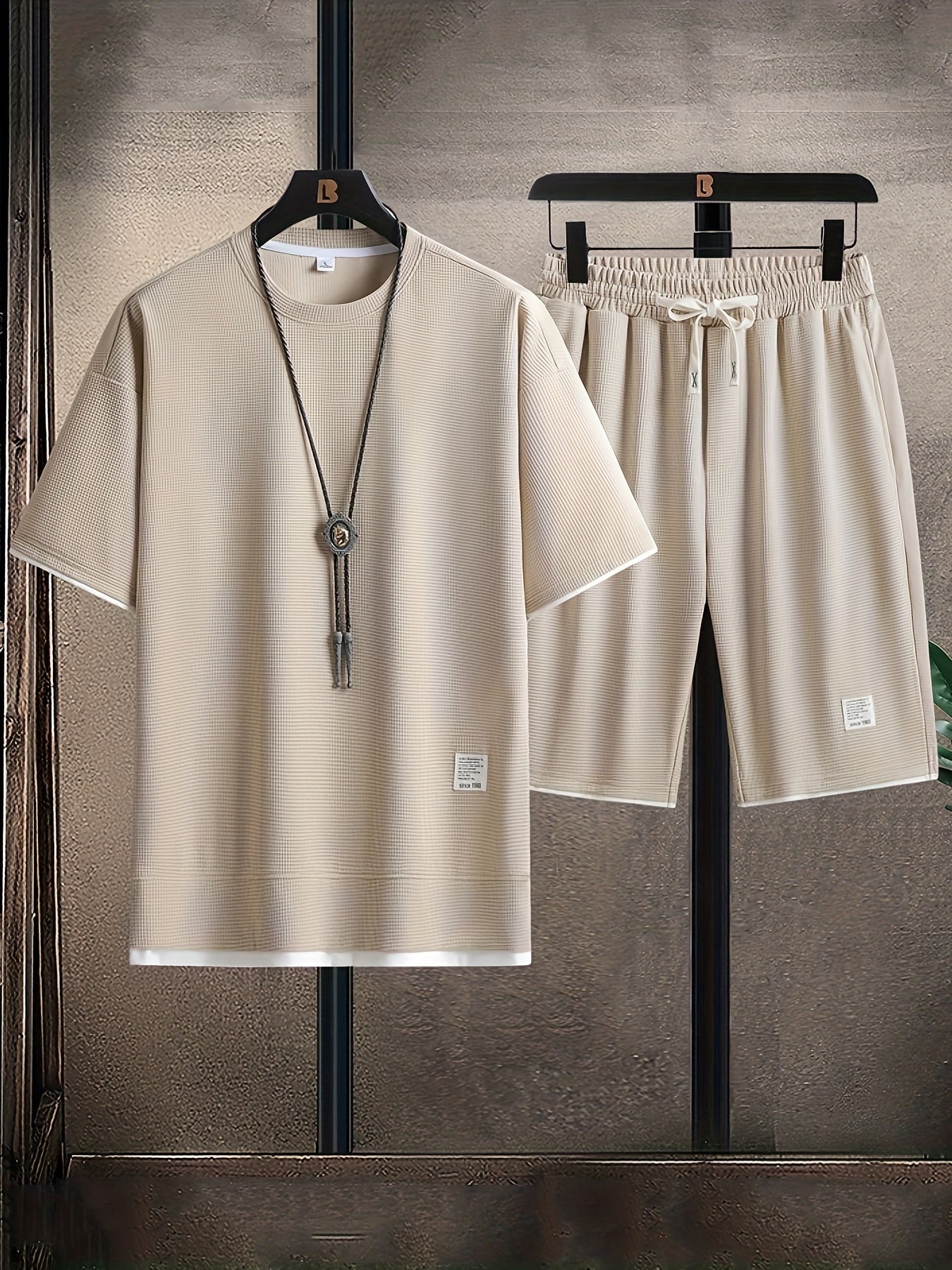 Conjunto de ropa de estar por casa de punto elegante