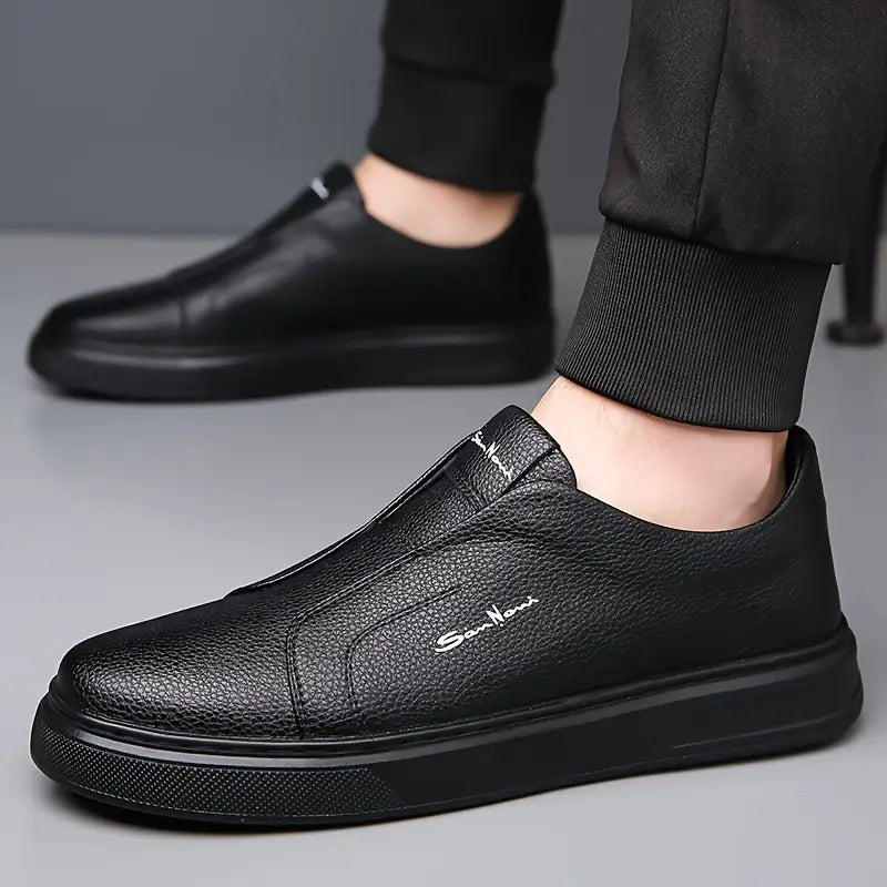 Zapatillas de piel