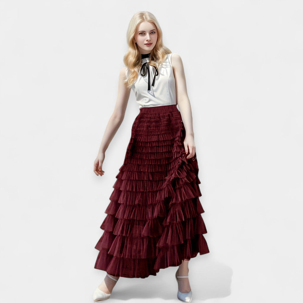 Kristýna - Falda elegante con tul decorativo