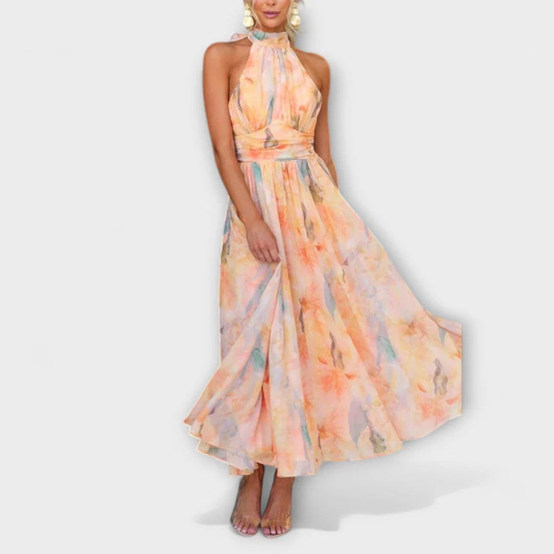 Miranda | Vestido midi en tonos pastel