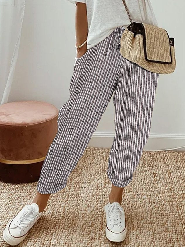 Helga | Pantalones de lino casuales elegantes