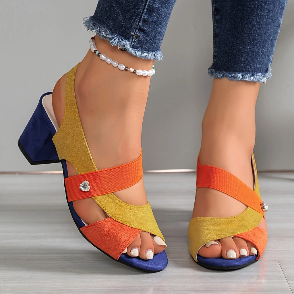 Elara™ | Tacones Cómodos con Tiras Cruzadas
