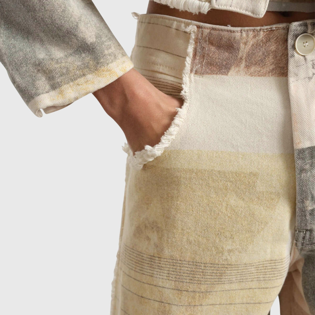 Tanja | Jeans Vintage para Mujer de Cintura Alta con Estampado