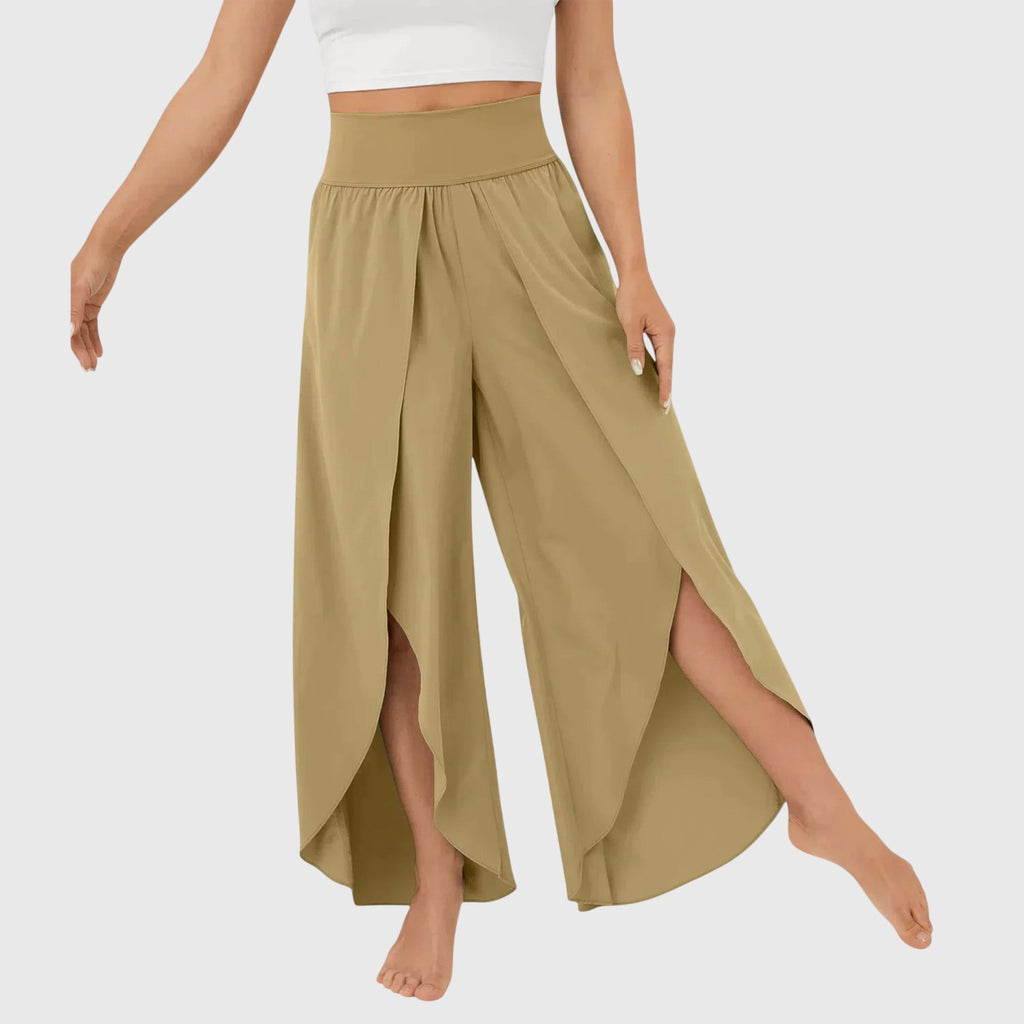 Magdalena | Pantalones Boho de corte amplio para mujer con diseño de abertura