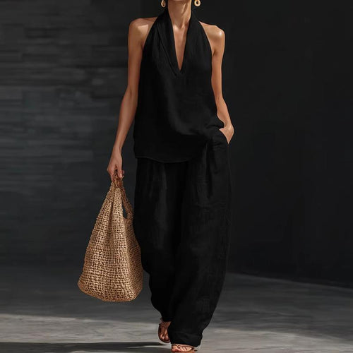 Ainhoa | Two-piece linen textured set