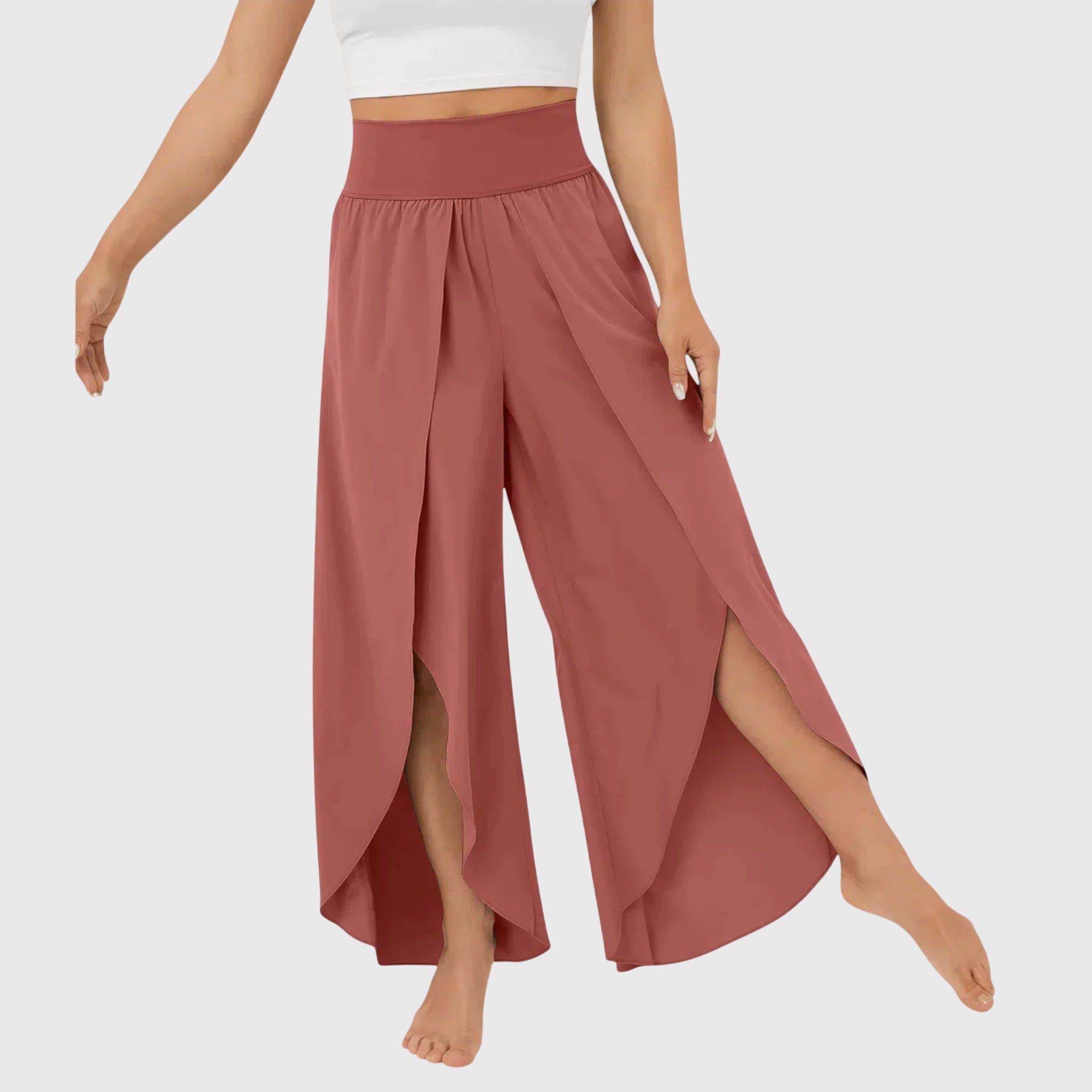 Magdalena | Pantalones Boho de corte amplio para mujer con diseño de abertura