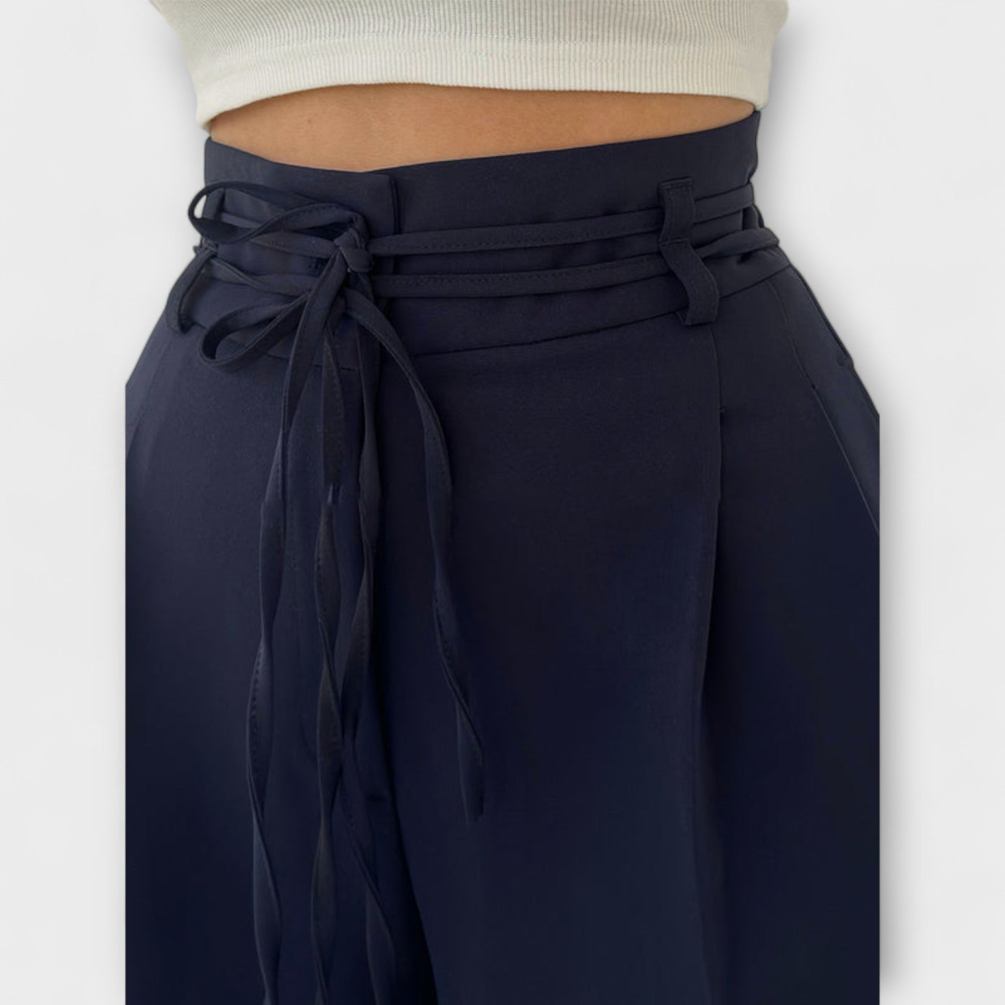 Jill – Lace-Up Casual Trousers