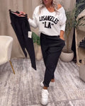 Casual solid color pocket pants