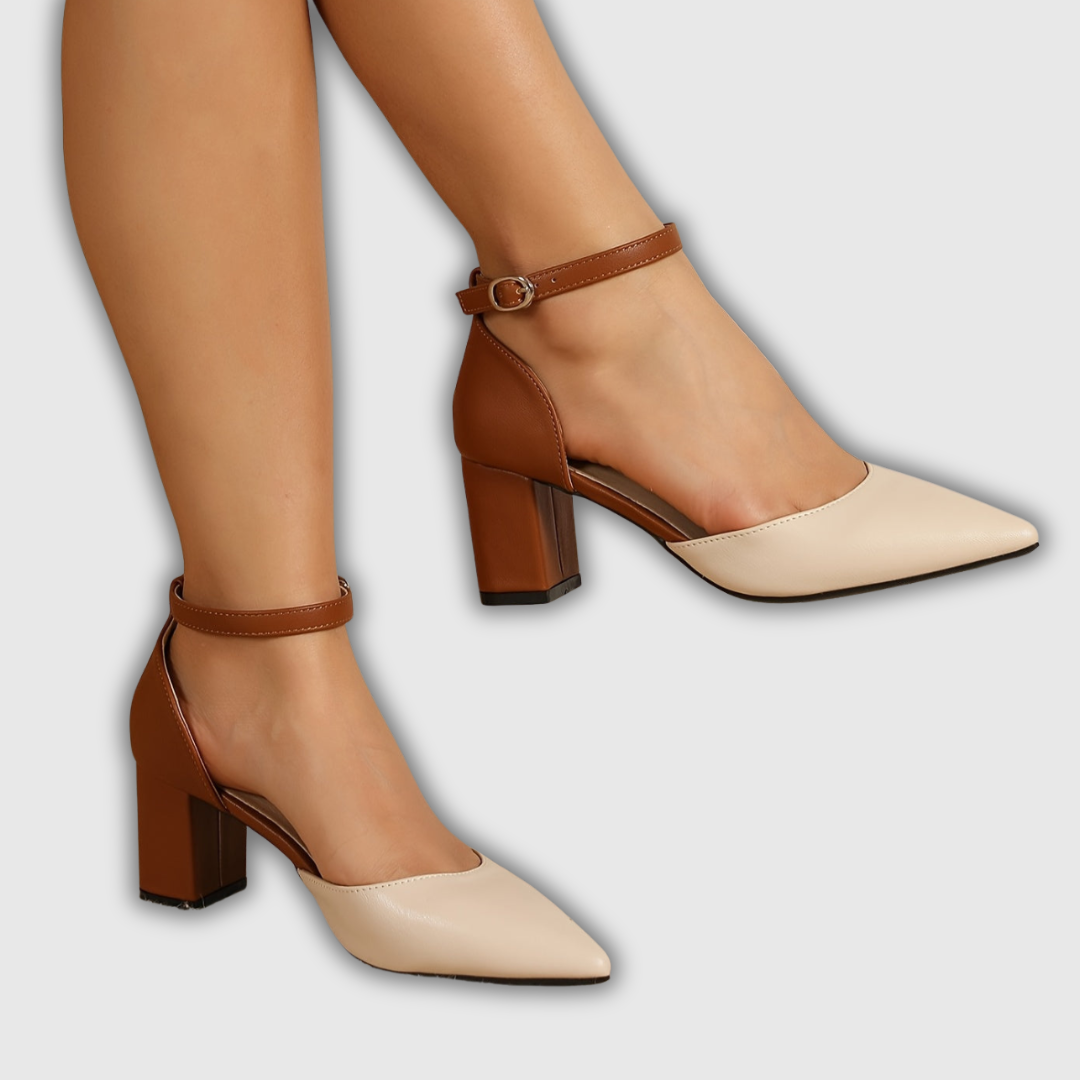 Marielle | Two Tone Strap Heels