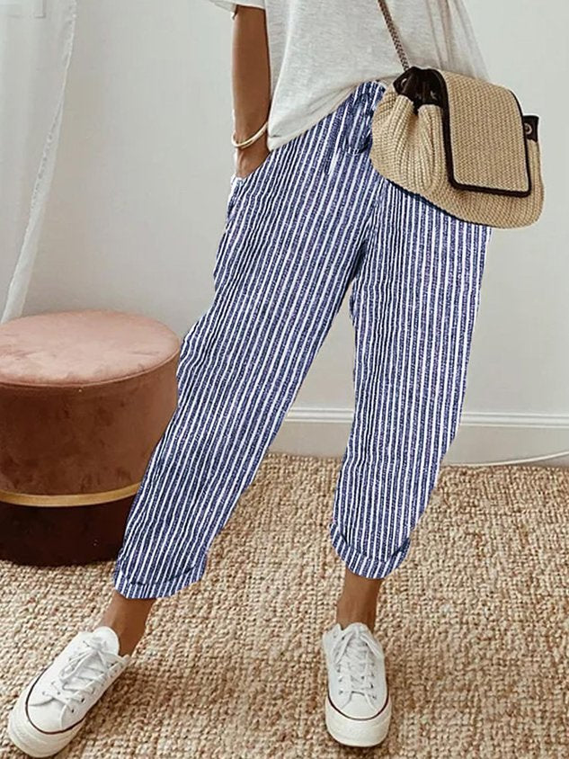 Helga | Pantalones de lino casuales elegantes