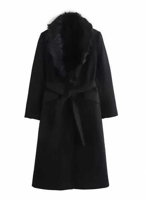 ANA - Coat with collar and belt