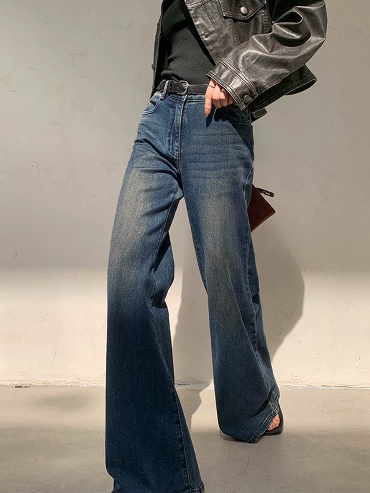 Monika | Jeans de Pierna Ancha de Cintura Alta para Mujeres