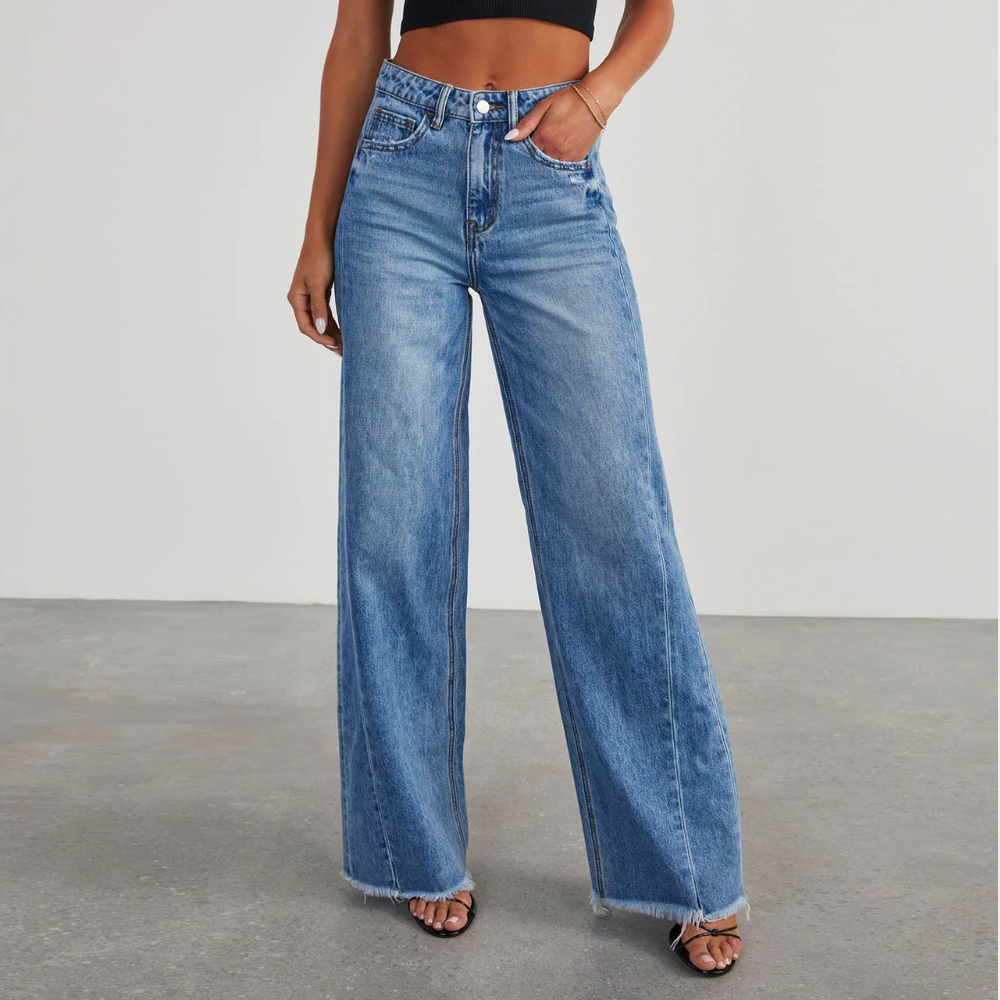 Pauline | Jeans Rectos de Corte Amplio Vintage para Mujeres