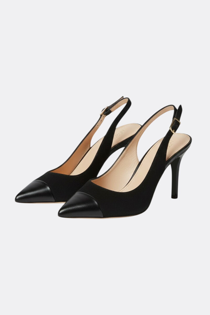 Women’s Slingback Heels with Pointed Toe and Adjustable Strap