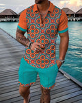 FINN | AZURE BLUE POLO SHIRT AND SHORTS SET