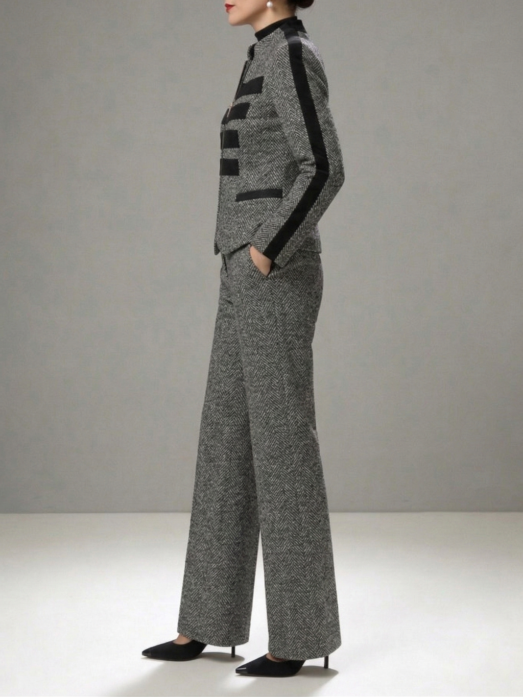 Adriana | Conjunto Tweed Elegante de Chaqueta y Pantalón