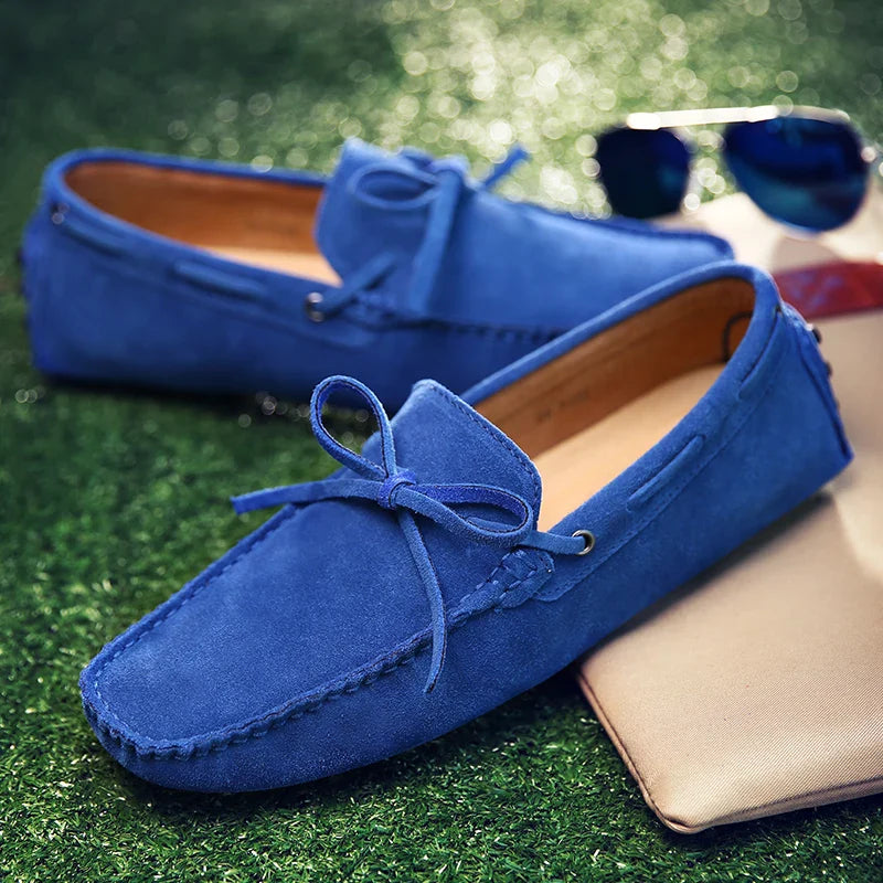 Mocasines casuales de ante para el verano
