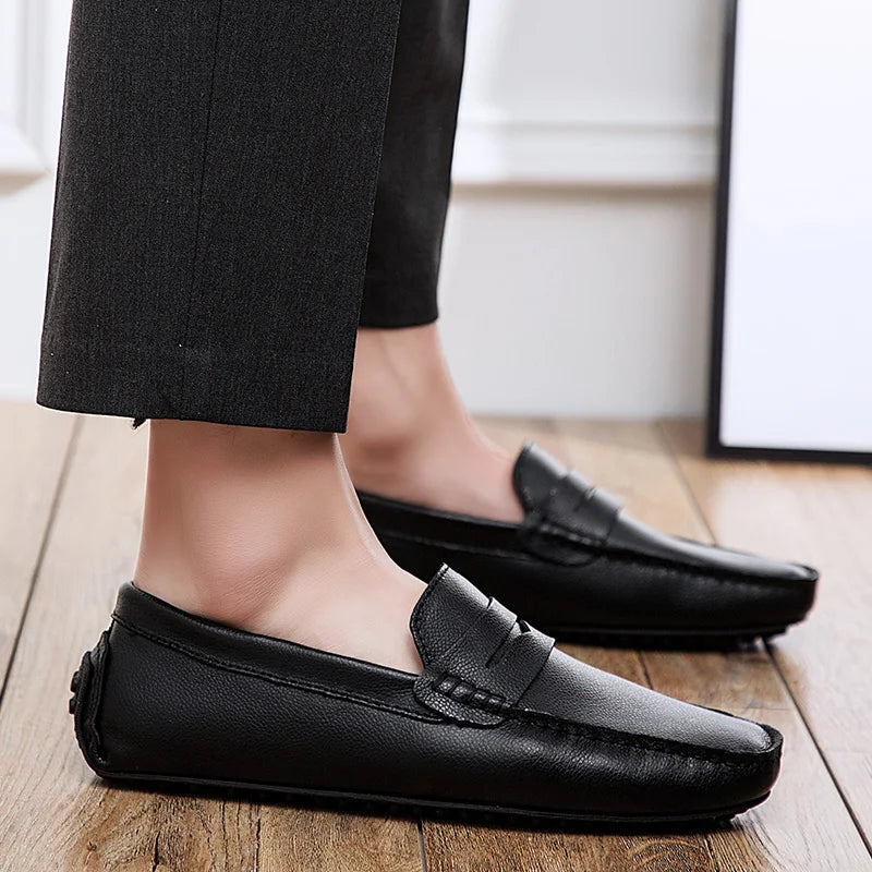Mocasines casuales de piel para el verano