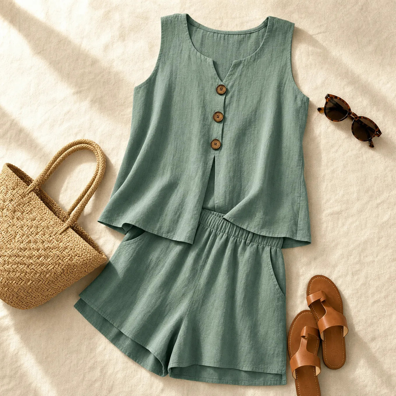Ainsley — Linen-Look Matching Set