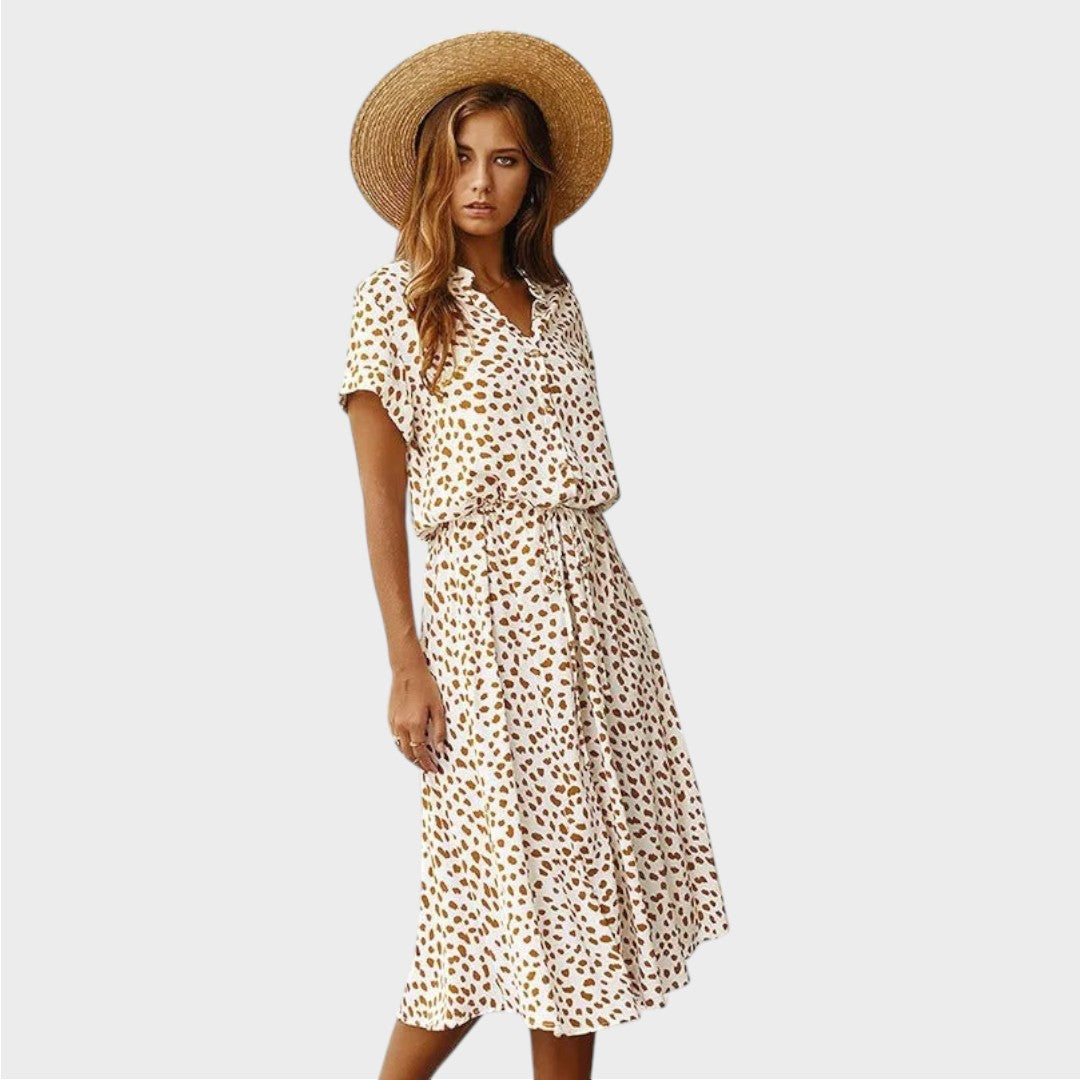 Madelina | Elegant Multicoloured Summer Dress