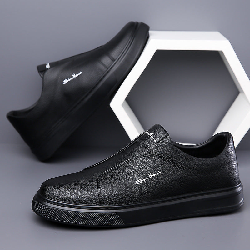 Zapatillas de piel