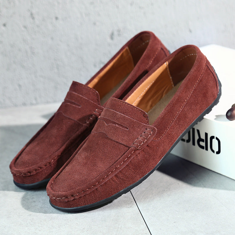 Mocasines retro de ante para hombre