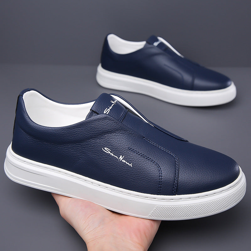 Zapatillas de piel
