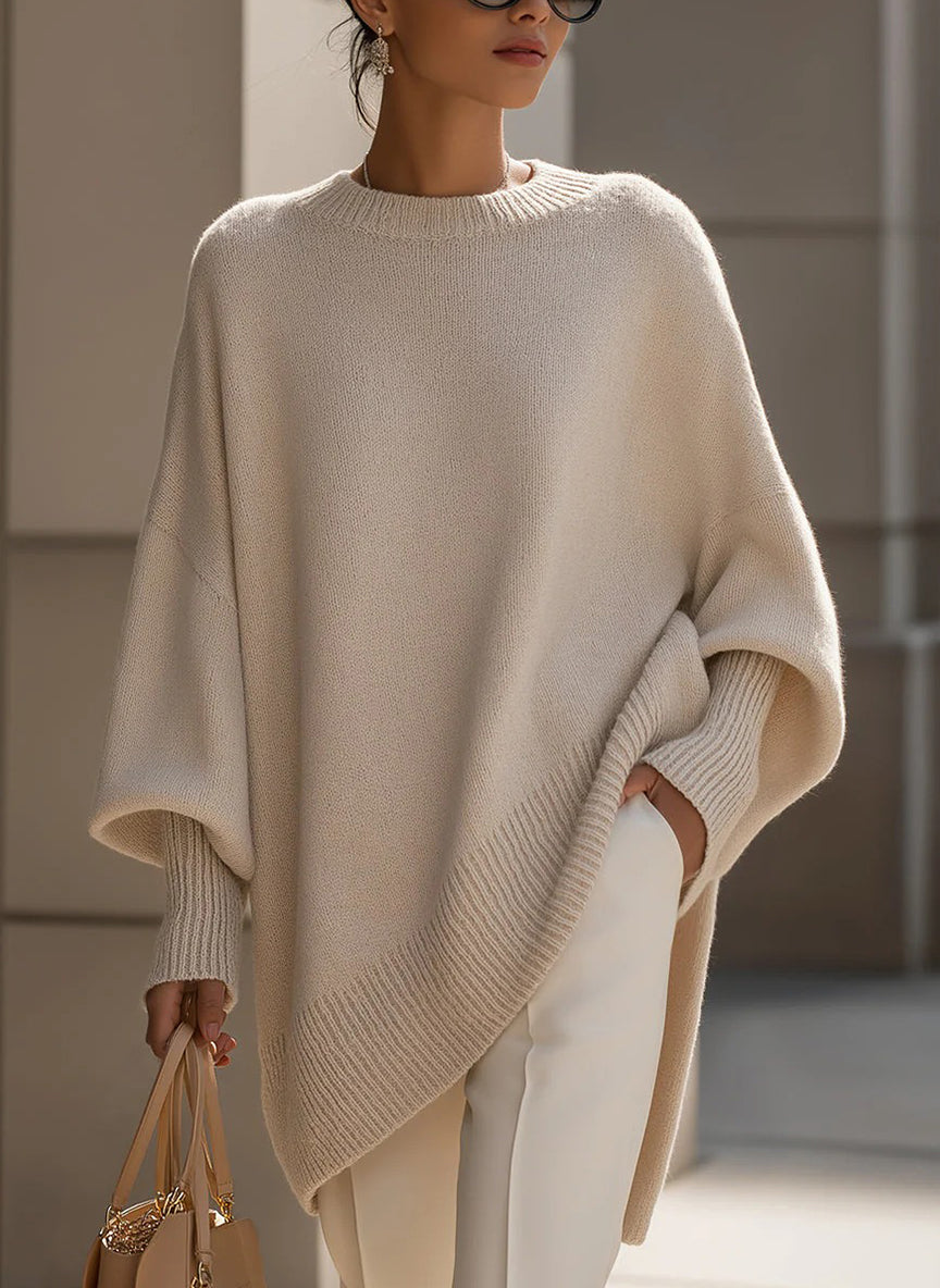 ROSSA - Poncho de punto oversize