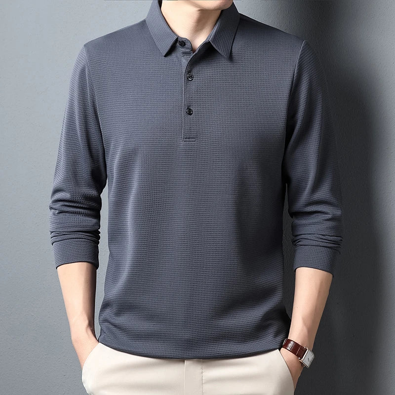 Elegante polo de manga larga