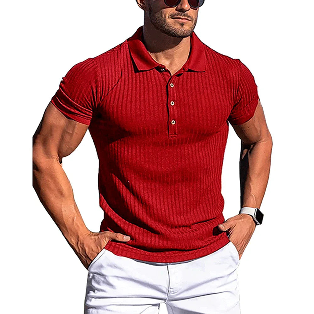 Elegante polo de rayas