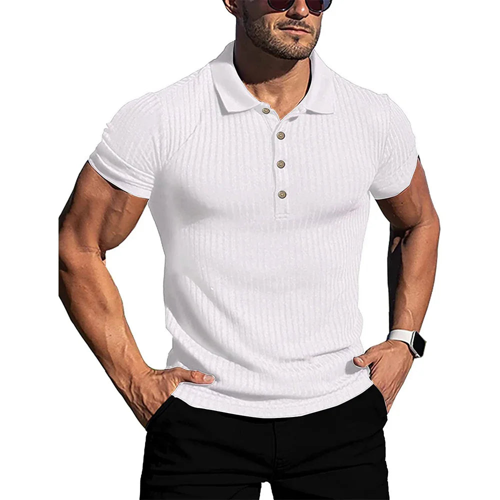 Elegante polo de rayas