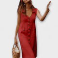 Nora – A-Line Dresses in Cotton and Linen with a Collar
