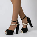 Blair Chunky Heel Ankle Strap Sandals