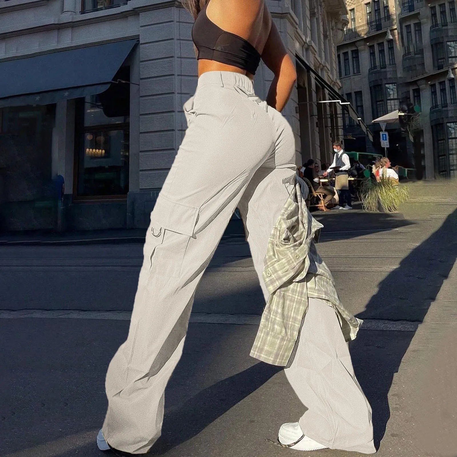 Kerstin | Pantalones de ocio para mujer estilo cargo con bolsillos