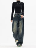 Nadine | Jeans de Corte Amplio para Mujer en Denim Lavado