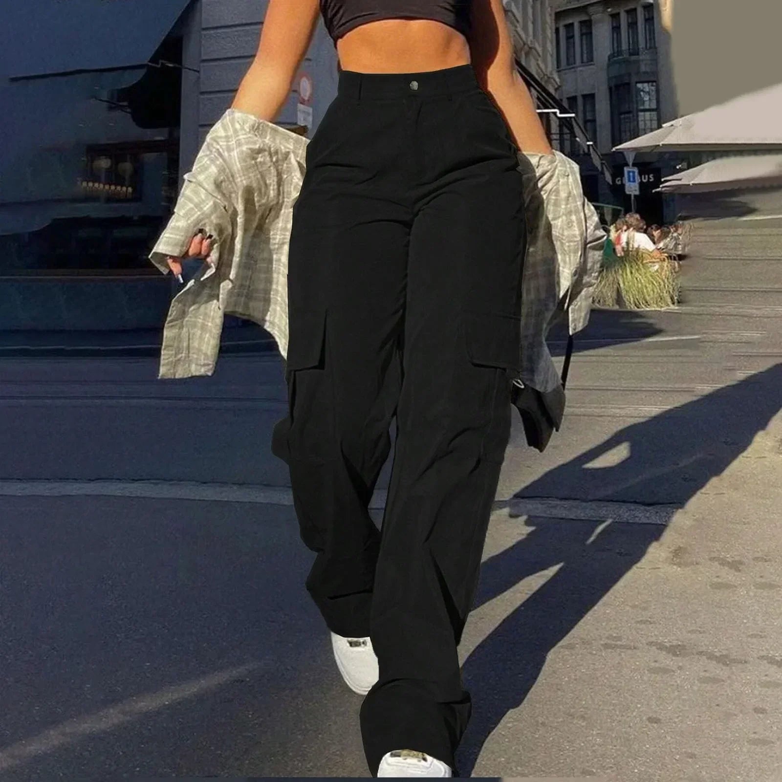 Kerstin | Pantalones de ocio para mujer estilo cargo con bolsillos