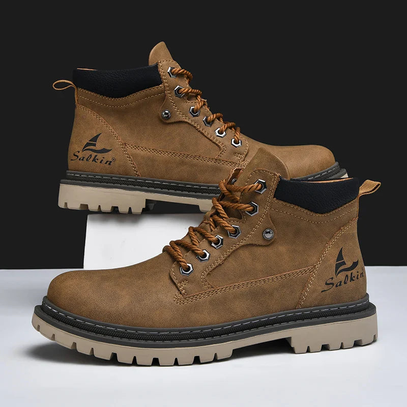 Elegantes botas de piel