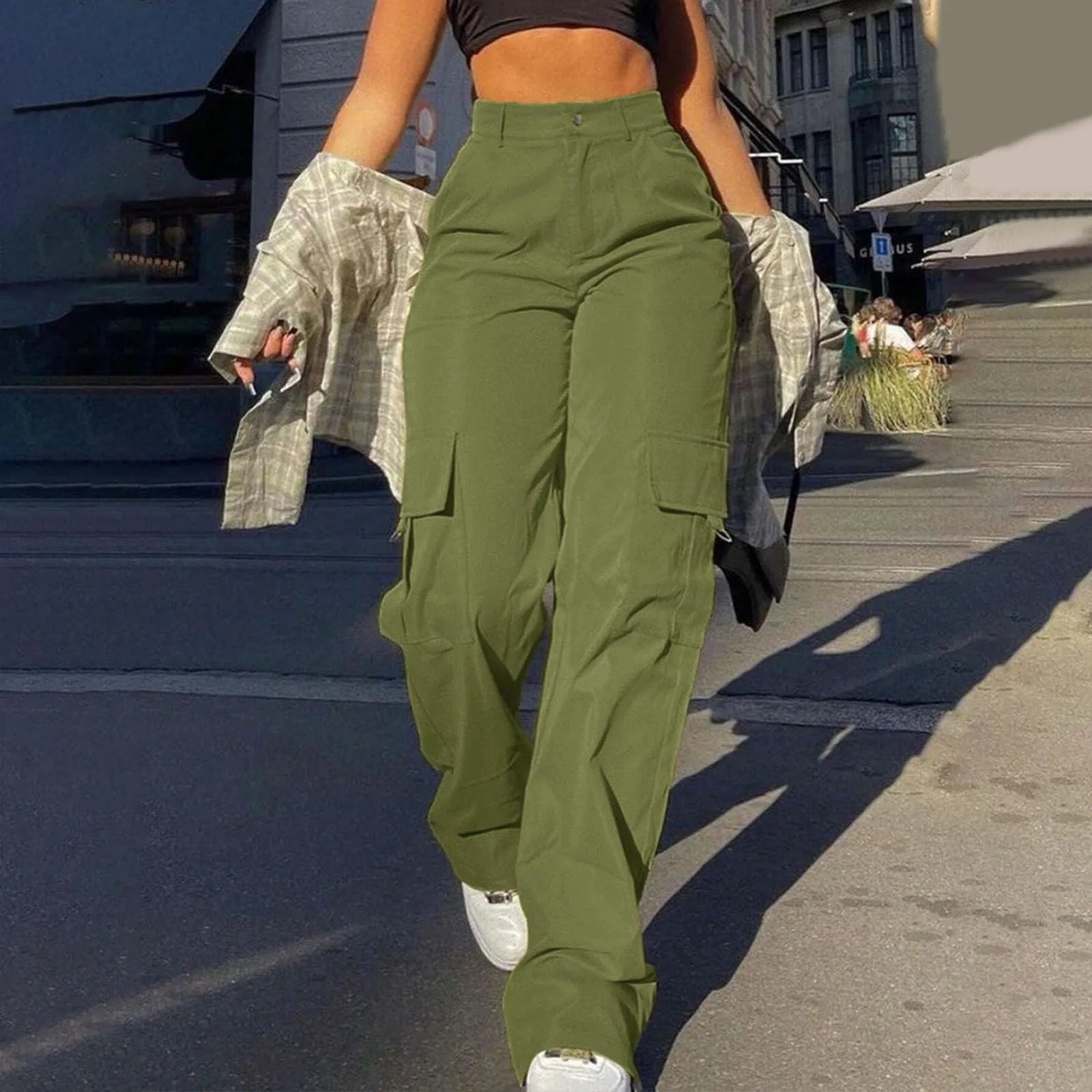 Kerstin | Pantalones de ocio para mujer estilo cargo con bolsillos