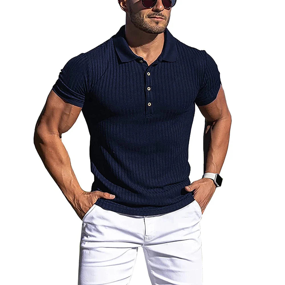 Elegante polo de rayas
