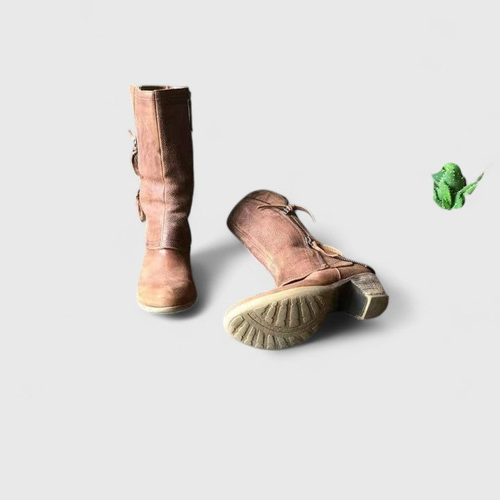 Women's Orthopaedic Mid-Calf Boots with Side Zipper for All-Day Comfort