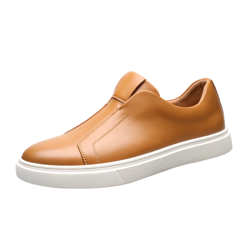Zapatos casuales de cuero sin cordones