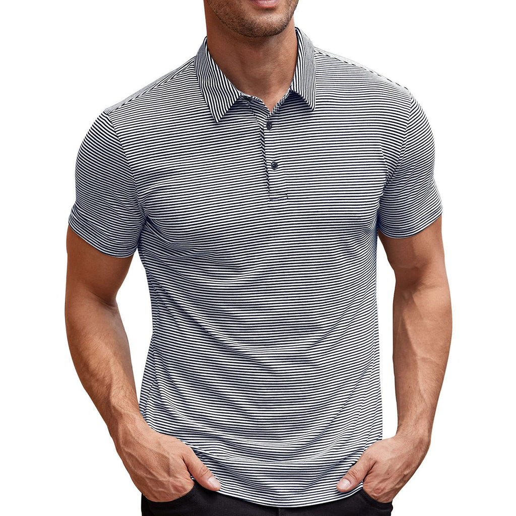 Camisa polo a rayas