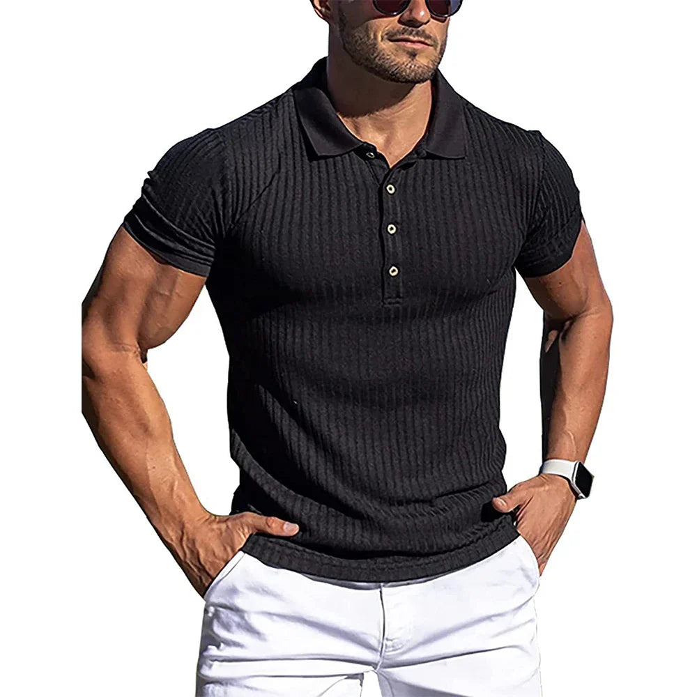 Elegante polo de rayas