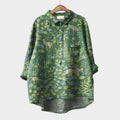 Mariska | Premium Blouse with Blue Pattern