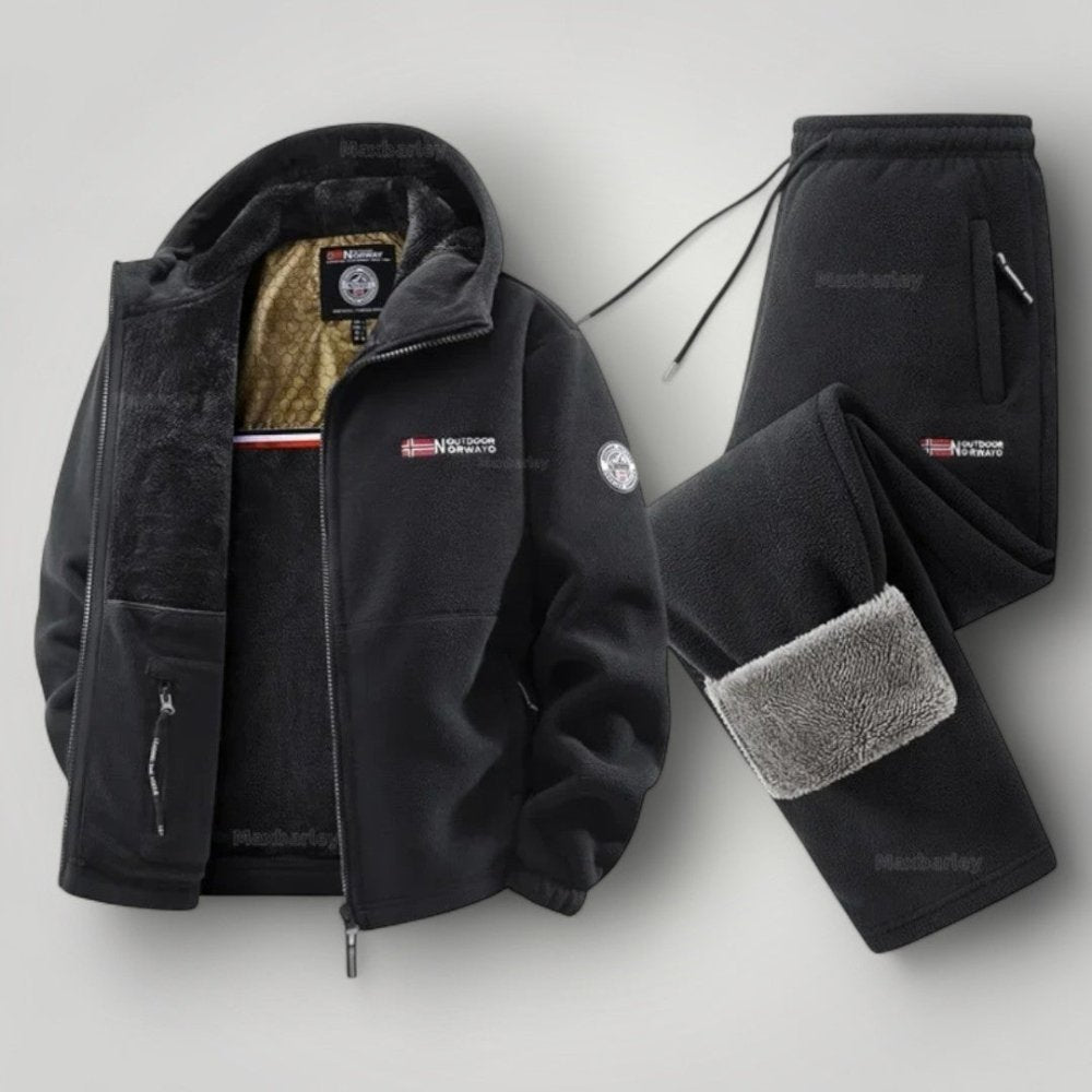 Elegante conjunto de felpa